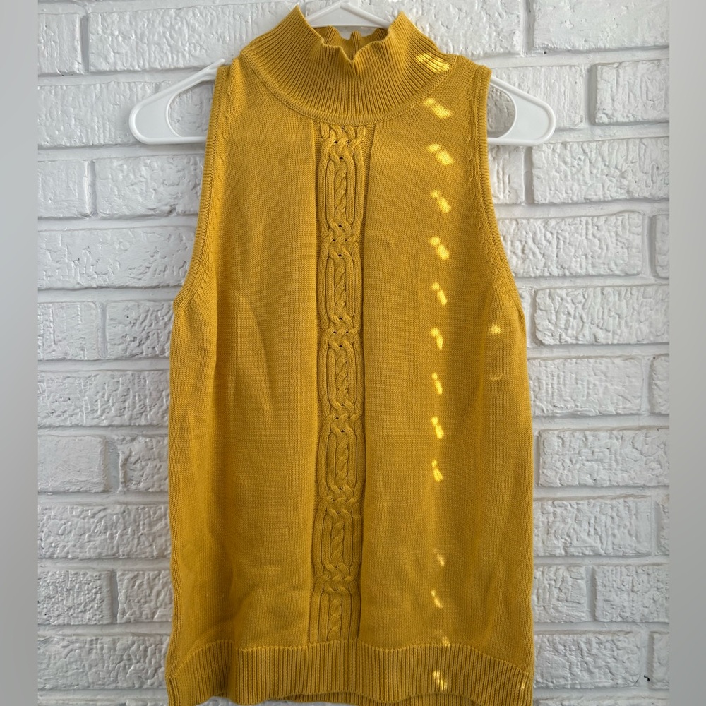 Etcetera Mustard Cowl Neck Sweater
